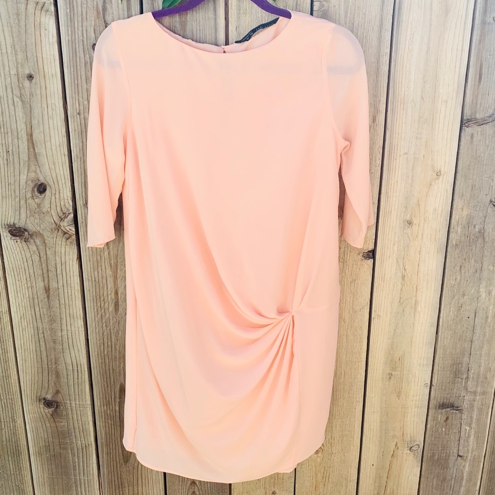 NWOT Zara Knotted Blush Dress